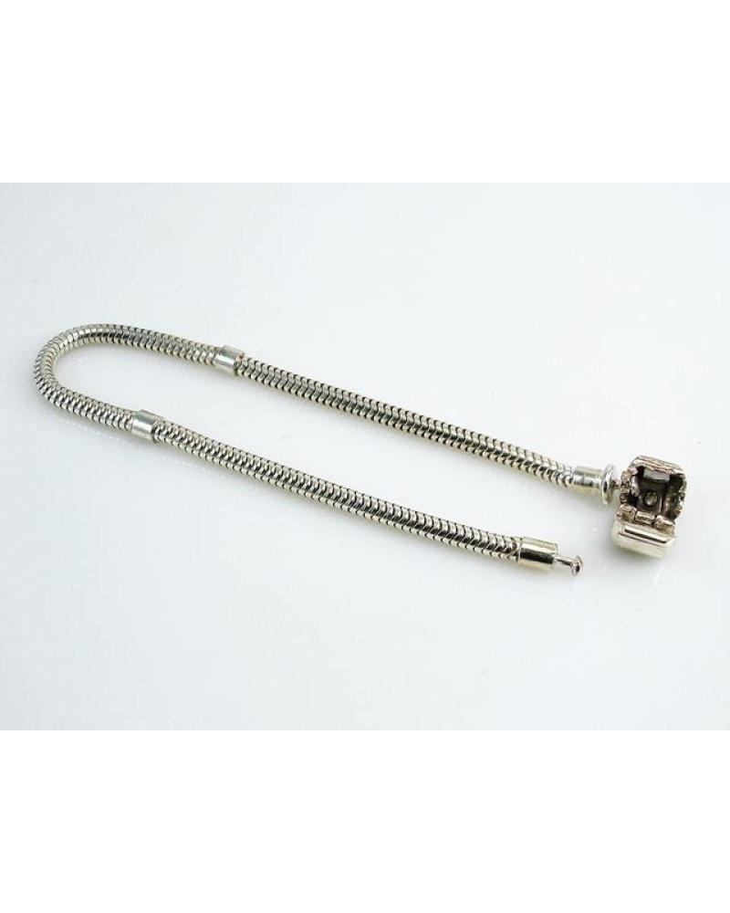 MINOPLATA PULSERA EN PLATA DE LEY 18 CM