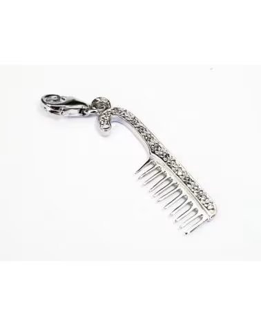 MINOPLATA COLGANTE ESTILO CHARMS PEINE CON CIRCONITAS