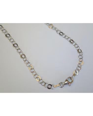 MINOPLATA CADENA DE PLATA RODIADA TIPO ROLÓN 31 DE 50 CM