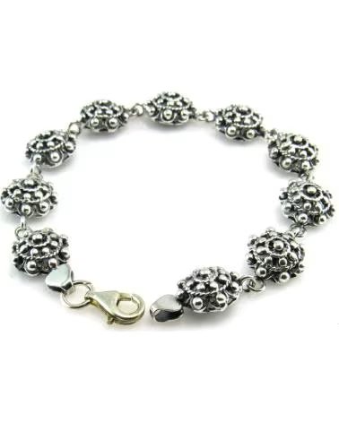 MINOPLATA PULSERA DE PLATA CHARRO CON MOSQUETÓN