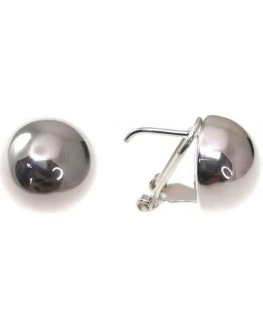 MINOPLATA PENDIENTES DE PLATA LISA MEDIA BOLA 14 MM