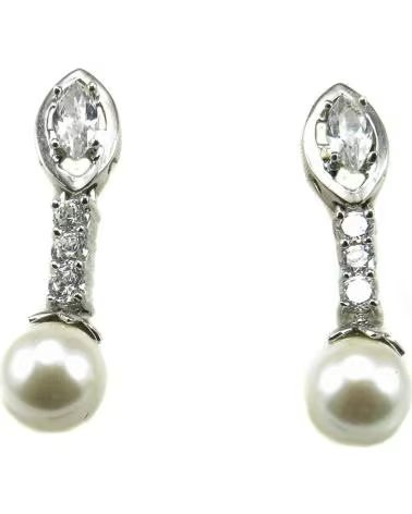 MINOPLATA PENDIENTES DE PLATA CON PERLAS Y CIRCONITAS