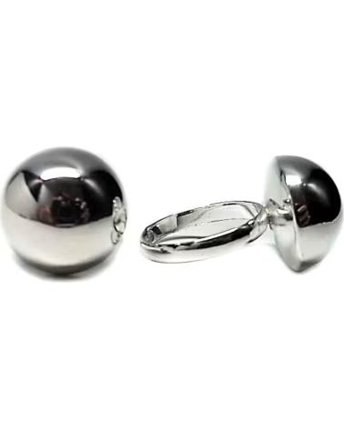 MINOPLATA ANILLO DE MEDIA BOLA 16 MM EN PLATA DE LEY