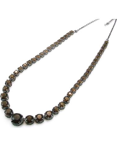 MINOPLATA COLLAR DE PLATA Y RODIO NEGRO CON CIRCONITAS COFFEE