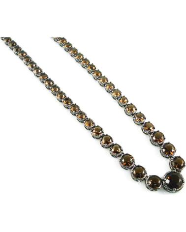 MINOPLATA COLLAR DE PLATA Y RODIO NEGRO CON CIRCONITAS COFFEE