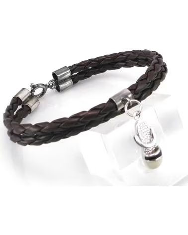 MINOPLATA BRACCIALE IN CORDA INTRECCIATA CON CHARM IN ARGENTO STERLING