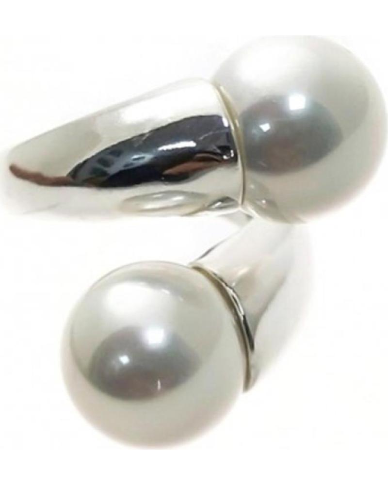 MINOPLATA SORTIJA DE PERLAS DE 12 MM EN PLATA DE LEY