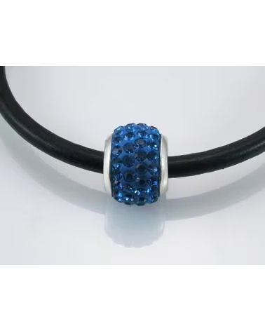 MINOPLATA ABALORIO DE PLATA DE LEY Y CRISTAL 4 AZUL