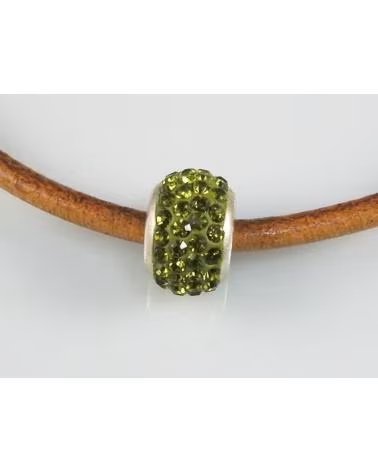 MINOPLATA ABALORIO PLATA DE LEY Y CRISTAL VERDE 4