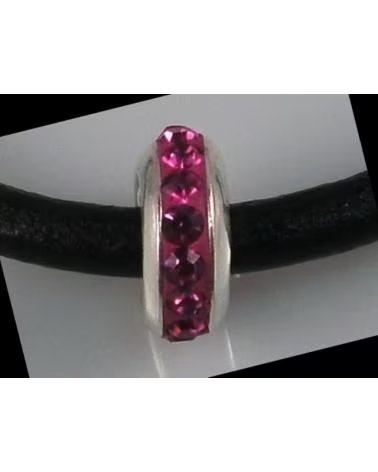 MINOPLATA ENTREPIEZA FUCSIA CRISTAL 1 Y PLATA DE LEY