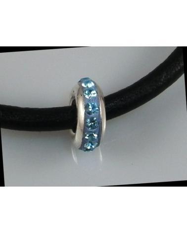 MINOPLATA ABALORIO DE PLATA DE LEY CRISTAL CELESTE 1