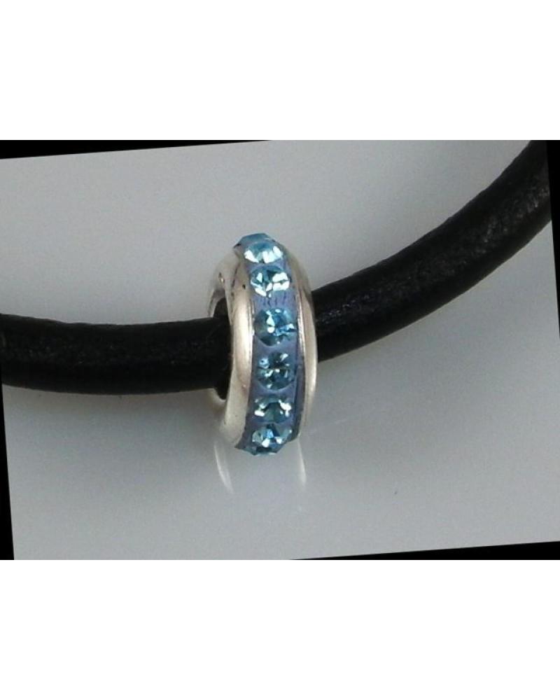 MINOPLATA ABALORIO DE PLATA DE LEY CRISTAL CELESTE 1