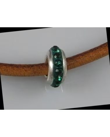 MINOPLATA ABALORIO DE PLATA CRISTAL VERDE 1