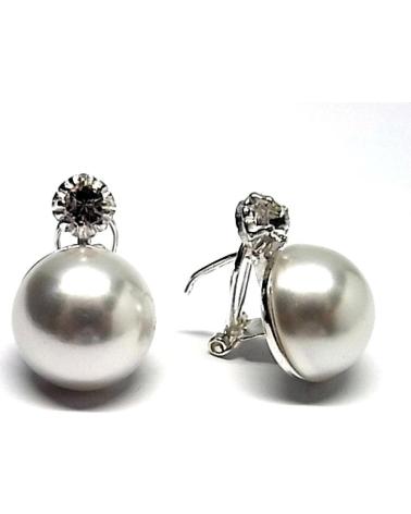 MINOPLATA PENDIENTES DE PERLAS JAPONESAS EN PLATA DE LEY 16 MM