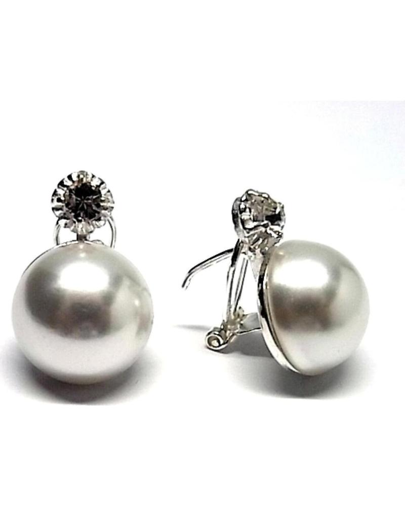 MINOPLATA PENDIENTES DE PERLAS JAPONESAS EN PLATA DE LEY 16 MM