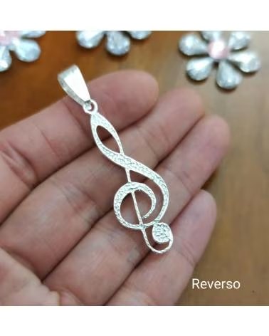 MINOPLATA COLGANTE CLAVE DE SOL EN PLATA DE LEY