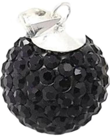 MINOPLATA LLAMADOR DE ÁNGELES EN PLATA Y CRISTAL NEGRO 16 MM