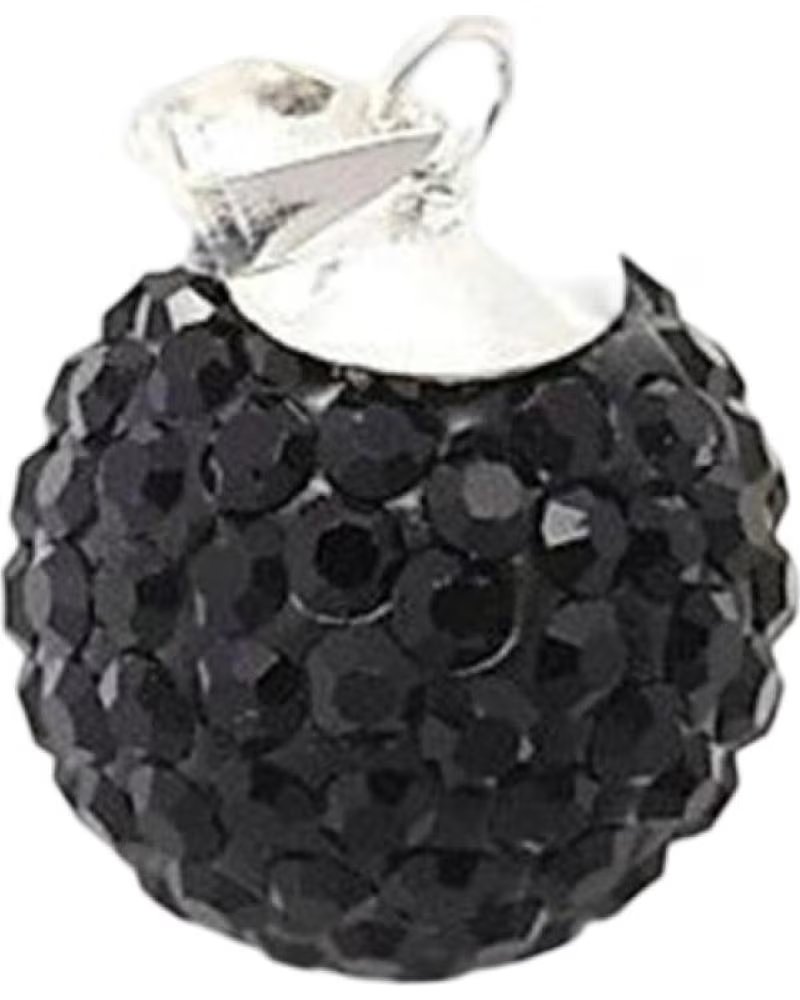 MINOPLATA LLAMADOR DE ÁNGELES EN PLATA Y CRISTAL NEGRO 16 MM