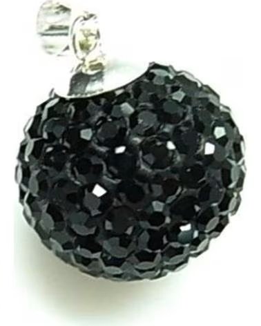 MINOPLATA RICHIAMO DEGLI ANGELI IN ARGENTO E CRISTALLO NERO 18 MM