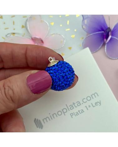 MINOPLATA LLAMADOR DE ÁNGELES CON CRISTALES AZULES 20 MM
