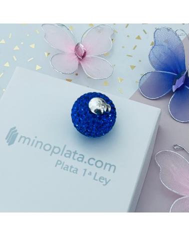 MINOPLATA LLAMADOR DE ÁNGELES CON CRISTALES AZULES 20 MM