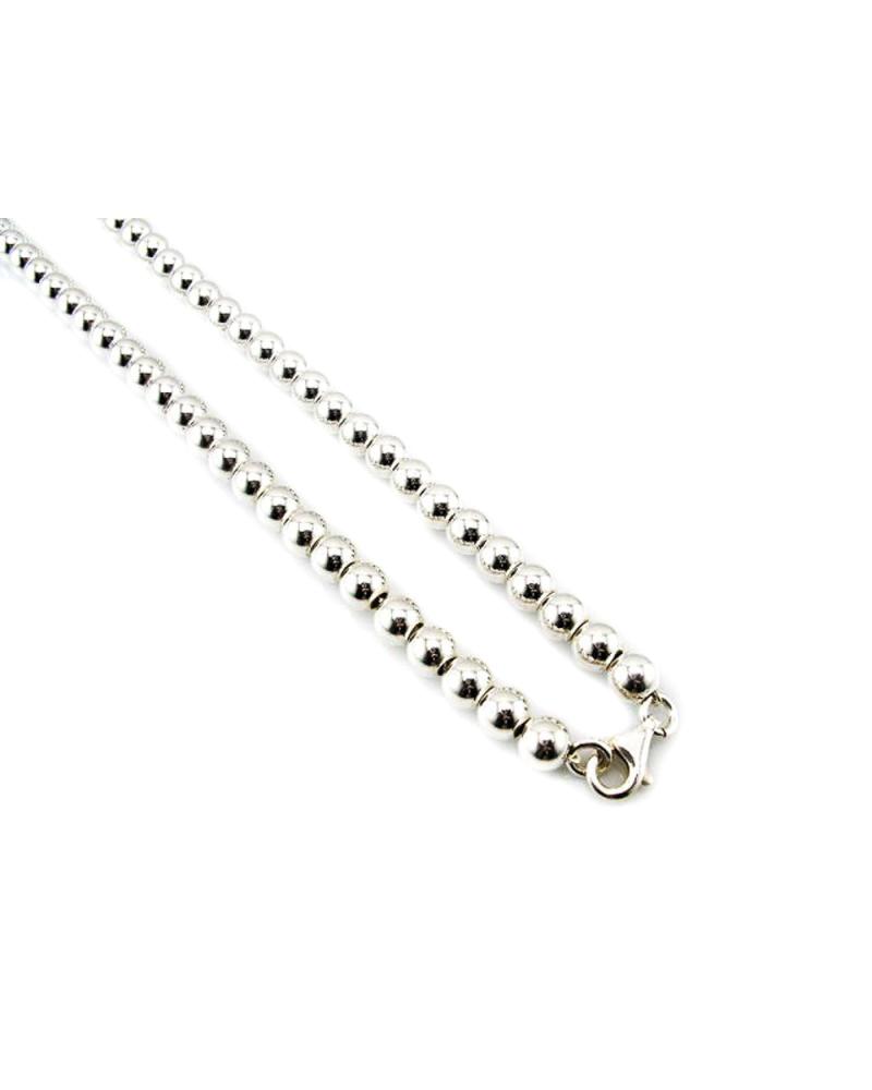 MINOPLATA GARGANTILLA DE BOLAS EN PLATA DE LEY 6 MM