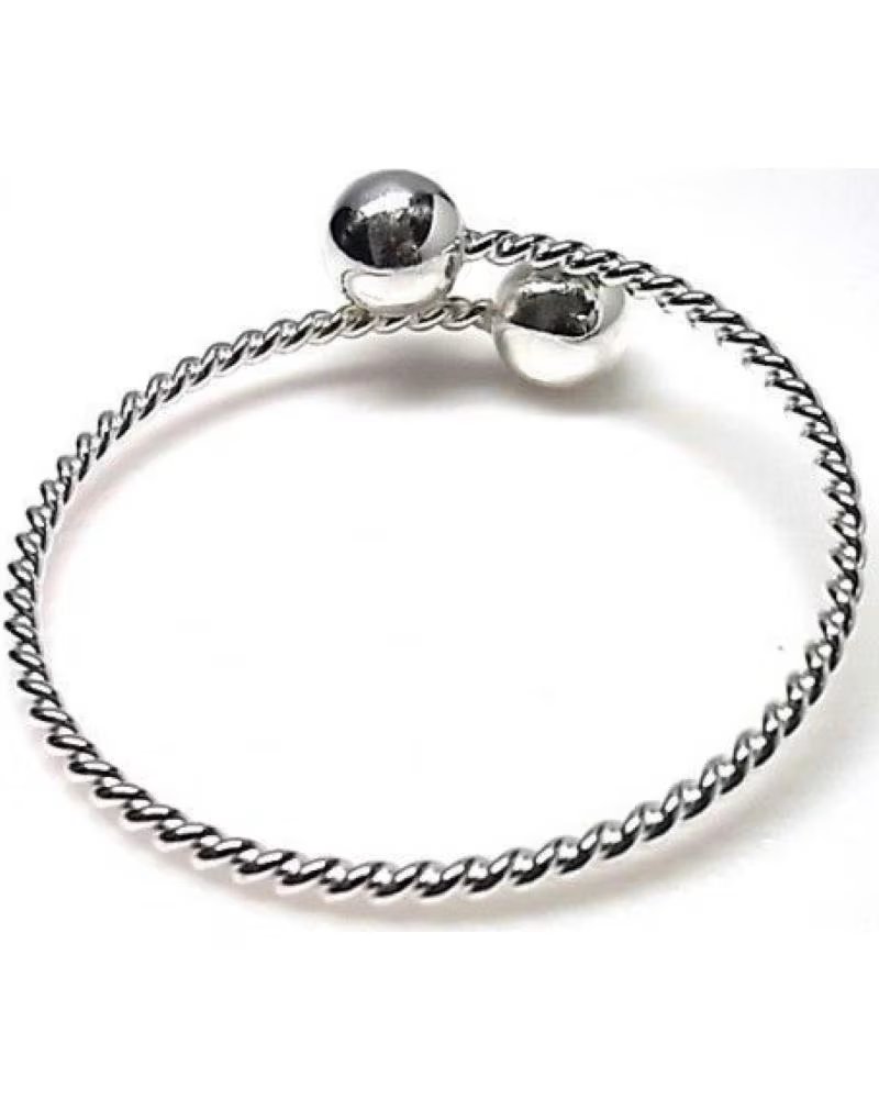 MINOPLATA PULSERA DE PLATA DE LEY CON BOLAS Y CUERPO RELIADO