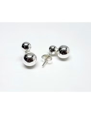 MINOPLATA BOUCLES D´OREILLES TOI ET MOI EN ARGENT STERLING 5 ET 7 MM