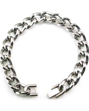 MINOPLATA PULSERA DE ESLABONES BARBADOS EN ACERO INOXIDABLE