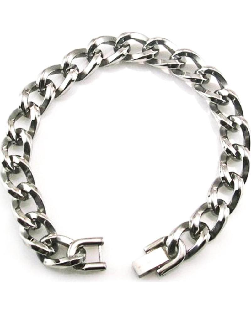 MINOPLATA PULSERA DE ESLABONES BARBADOS EN ACERO INOXIDABLE