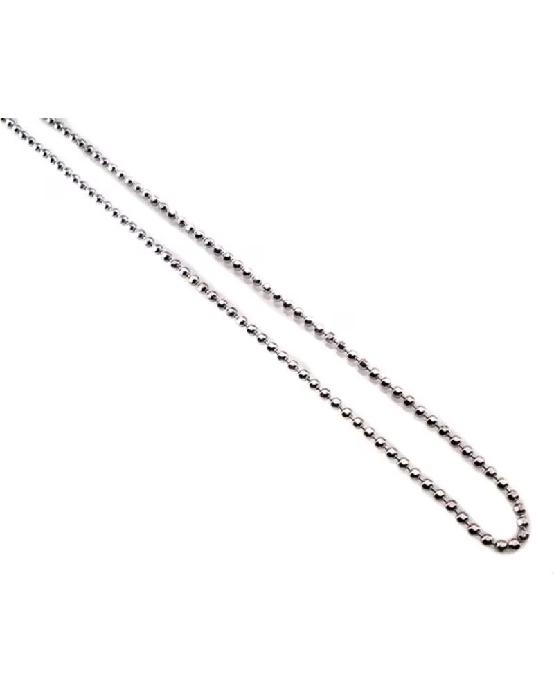 MINOPLATA CADENA EN PLATA RODIADA CON BOLAS DIAMANTADAS 45 CM