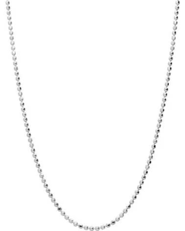 MINOPLATA CADENA EN PLATA RODIADA CON BOLAS DIAMANTADAS 45 CM