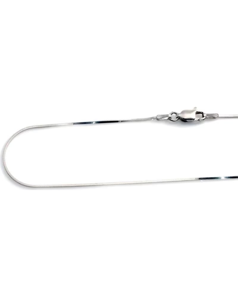 MINOPLATA CADENA DE PLATA RODIADA CUADRADA 45 CM