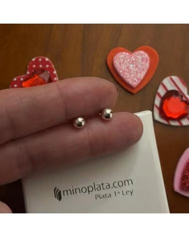 MINOPLATA ORECCHINI A SFERA 5 MM IN ARGENTO STERLING