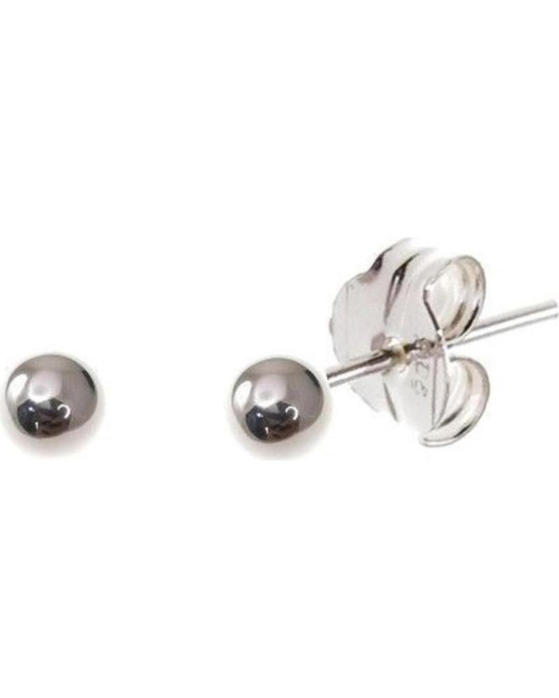 MINOPLATA PENDIENTES DE BOLA 4 MM EN PLATA DE LEY