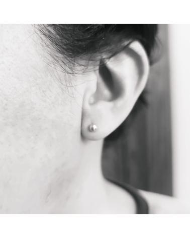 MINOPLATA PENDIENTES DE BOLA 4 MM EN PLATA DE LEY