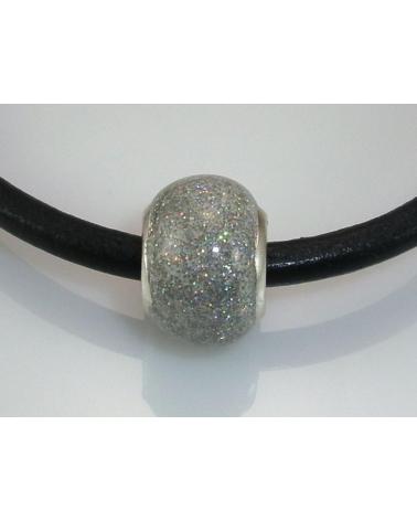 MINOPLATA ABALORIO ESMALTE BRILLO GRIS EN PLATA DE LEY