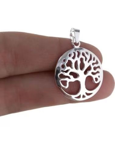 MINOPLATA COLGANTE ÁRBOL DE LA VIDA EN PLATA DE LEY