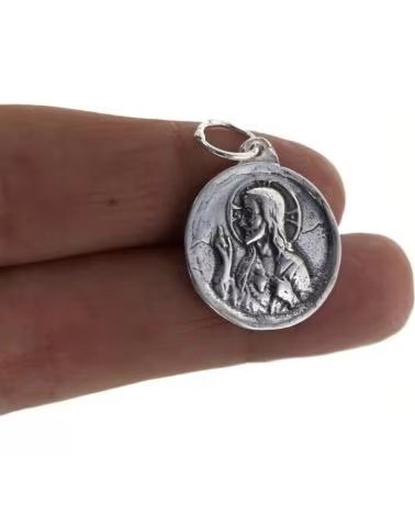 MINOPLATA ESCAPULARIO RELIGIOSO DE PLATA DE LEY ENVEJECIDA