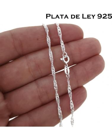 MINOPLATA CADENA SINGAPUR EN PLATA DE LEY 925 DE 40 CM