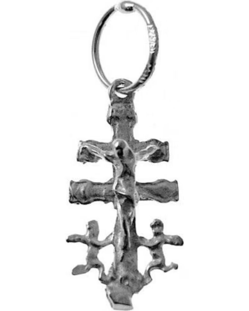 MINOPLATA CIONDOLO CROCE DI CARAVACA IN ARGENTO 17MM X 8MM
