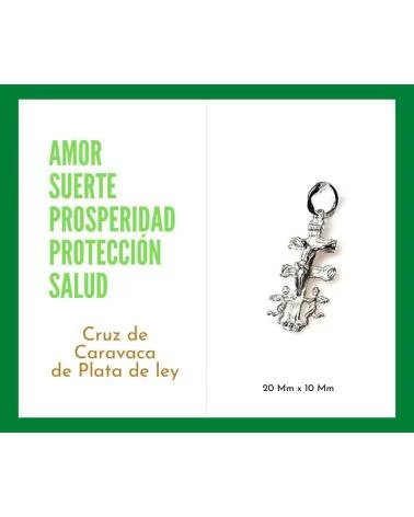 MINOPLATA COLGANTE CRUZ DE CARAVACA EN PLATA DE LEY 20 MM X 10