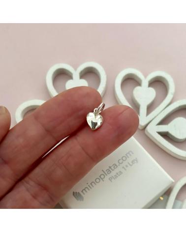 MINOPLATA COLGANTE CORAZÓN EN PLATA DE LEY 925