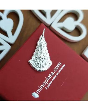 MINOPLATA COLGANTE VIRGEN DEL ROCÍO EN PLATA DE LEY
