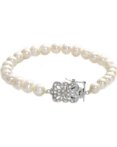 MINOPLATA PULSERA DE PLATA CON PERLAS CULTIVADAS Y CIRCONITAS