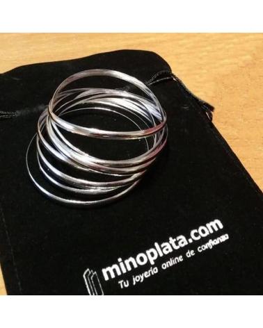 MINOPLATA JUEGO DE PULSERAS SEMANARIO MEDIA CAÑA 3MM EN PLATA DE LEY