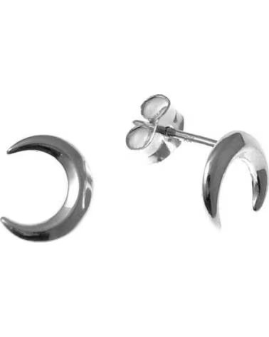 MINOPLATA PENDIENTES LUNA DE PLATA DE LEY
