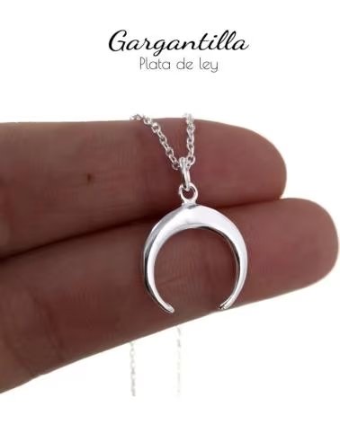 MINOPLATA GARGANTILLA LUNA EN PLATA DE LEY