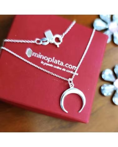 MINOPLATA GARGANTILLA LUNA EN PLATA DE LEY