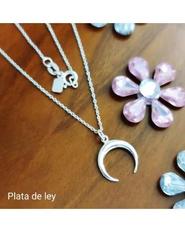 MINOPLATA GARGANTILLA LUNA EN PLATA DE LEY